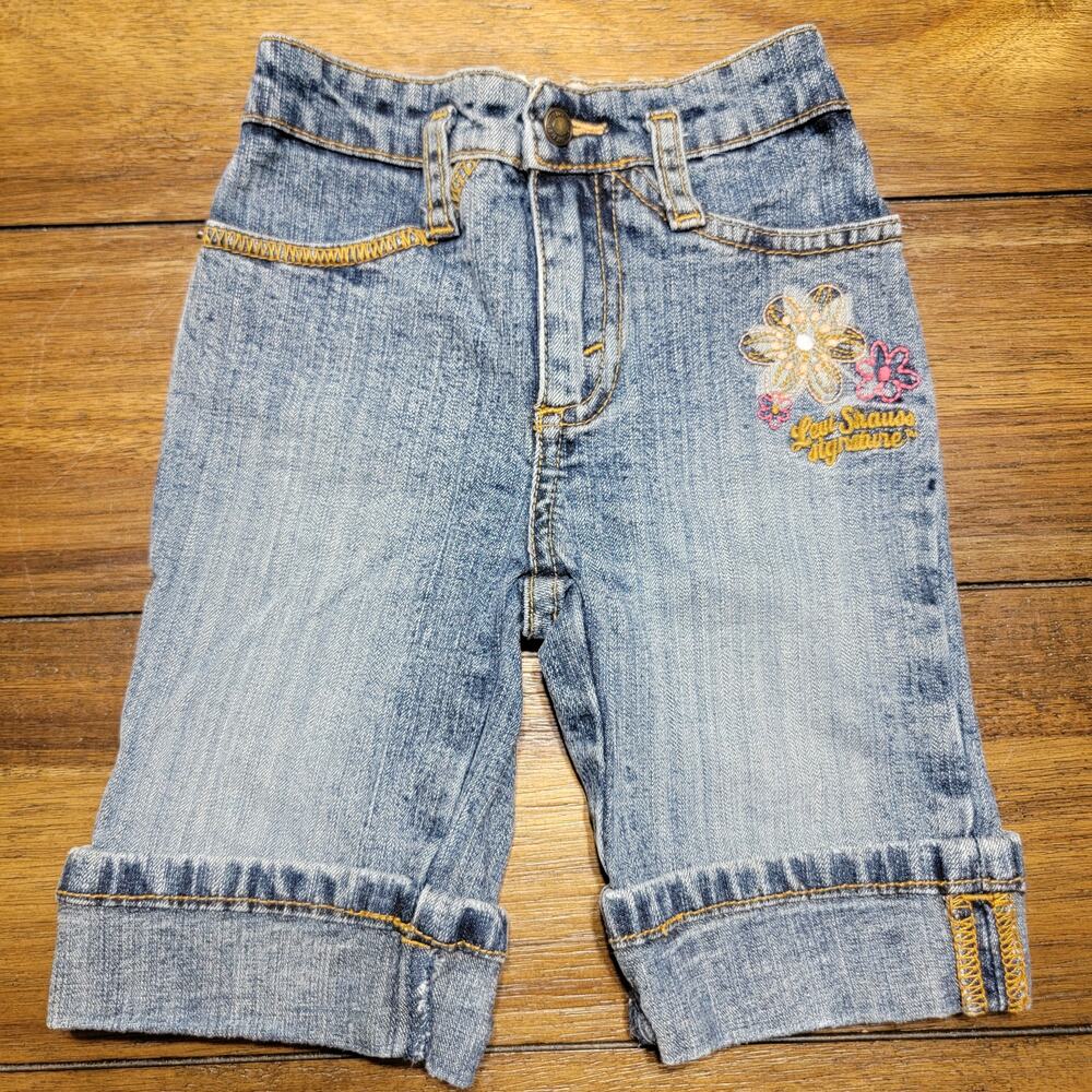 Levi Strauss Infant Denim Jeans w/ Embroidery - Size 24M